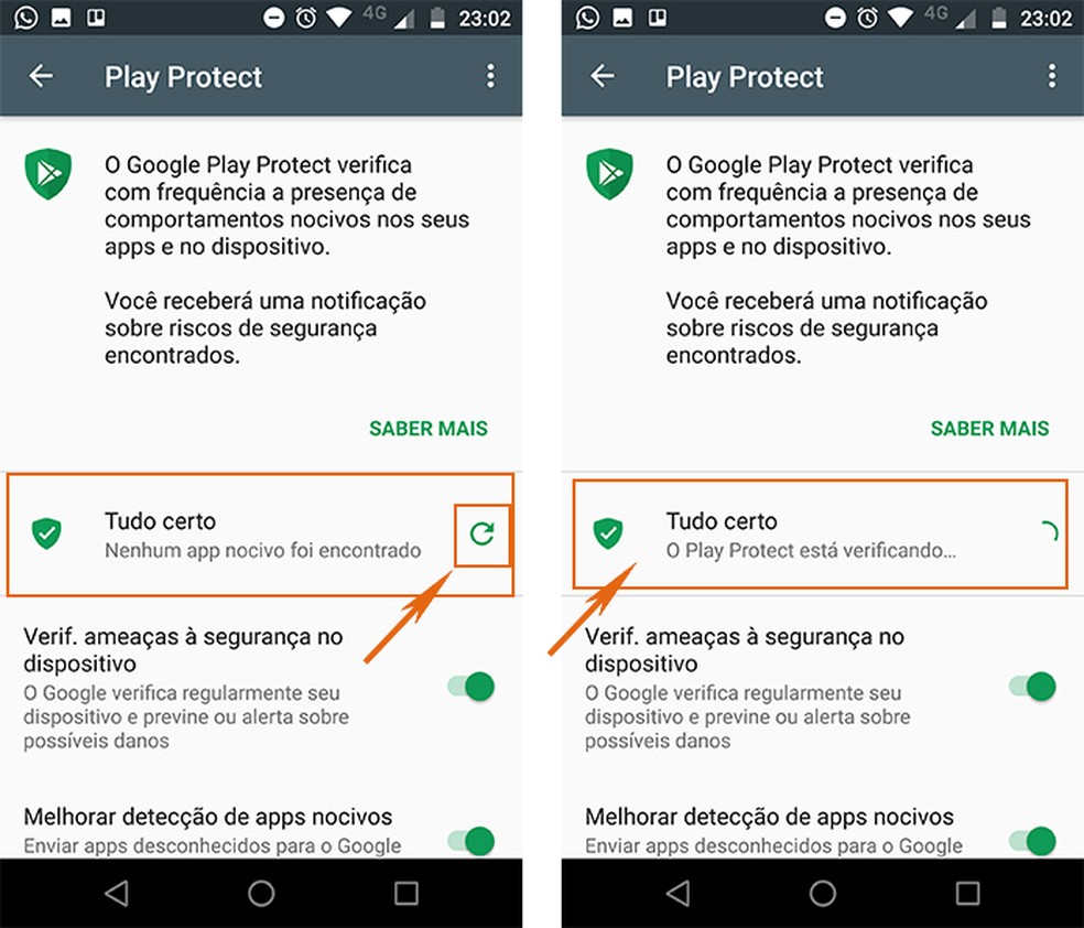 Como usar o antivírus do Google Play Protect nos apps de Android