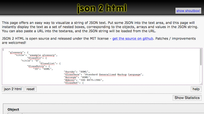 Convertendo arquivo JSON para HTML com JSON 2 HTML (Foto: Reprodu??o/Edivaldo Brito)