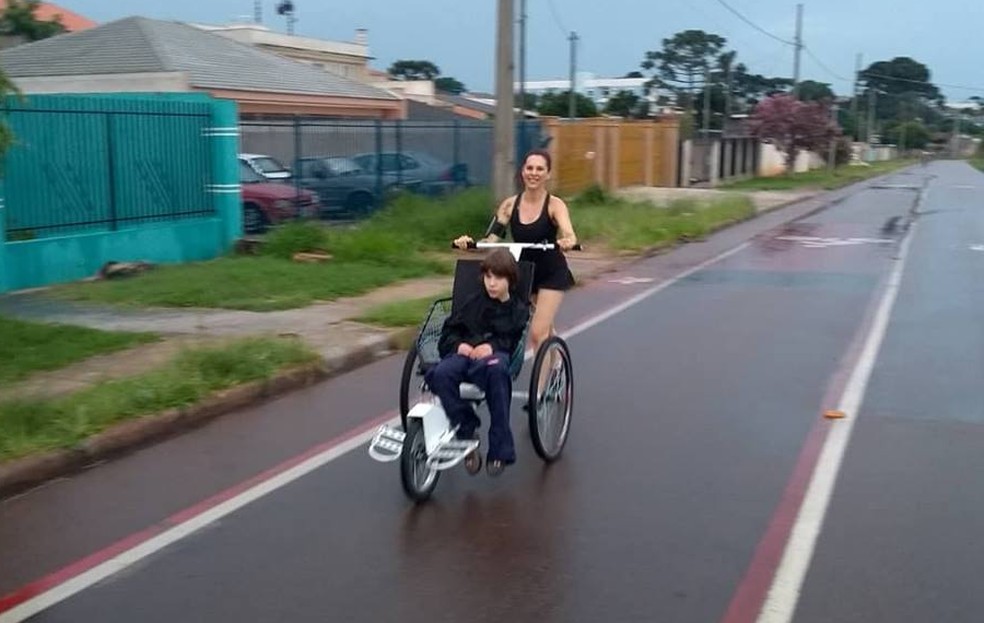 Victor participou tambÃ©m das corridas e pode provar um novo tipo de adrenalina â Foto: Jeison Fernando Neves/Arquivo pessoal