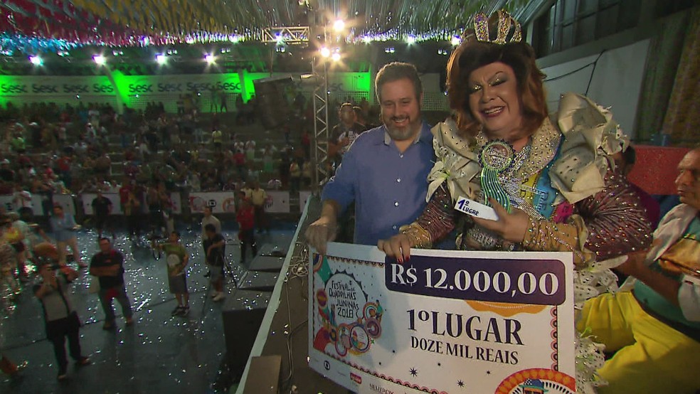 A quadrilha Lumiar foi a grande vencedora do Festival de Quadrilhas Juninas da Globo 2018 (Foto: Reprodução/TV Globo)