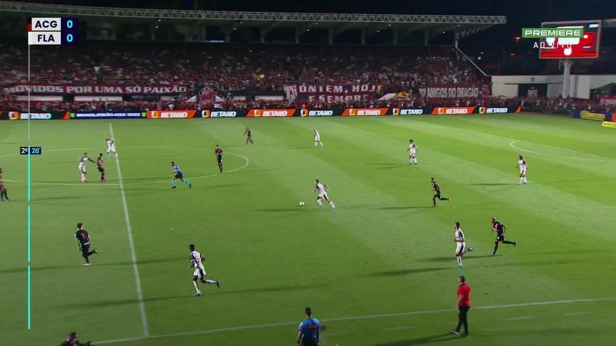 Andreas erra passe, Paulo Sousa se irrita: veja a jogada completa do gol do Atlético-GO contra o Flamengo