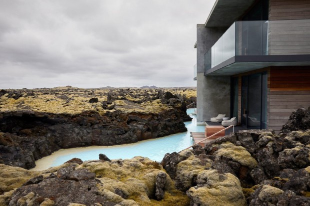 Hotel na Islândia tem parades feitas com rochas de lavas (Foto: Divulgação)