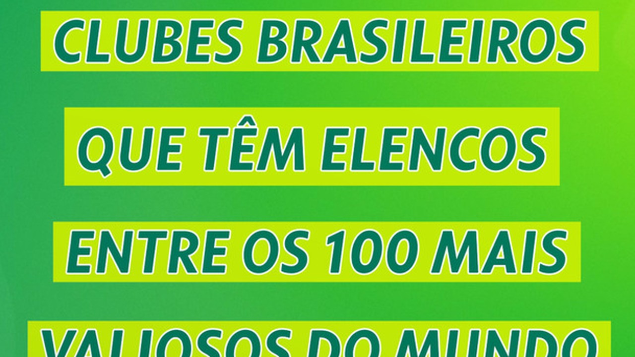 Clubes brasileiros que têm elencos entre os 100 mais valiosos do mundo