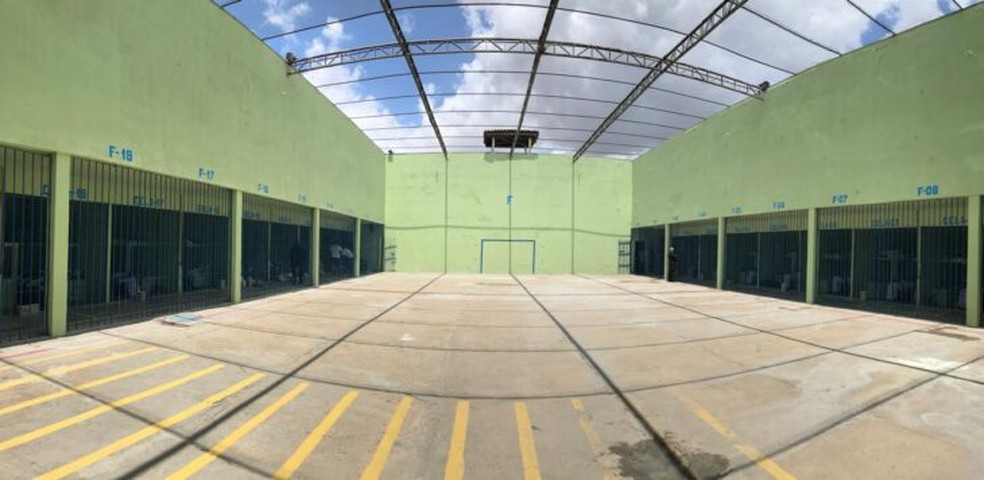 Penitenciária Irmão Guido tem pavilhões reformados exclusivamente com trabalho de detentos  — Foto: Divulgação/Sejus