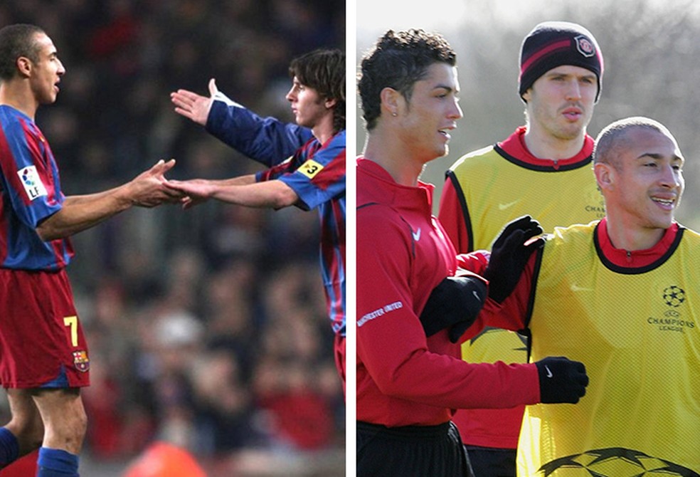 O sueco Larsson atuou ao lado de Messi no Barcelona e ao lado de Cristiano Ronaldo no Manchester United — Foto: Infoesporte