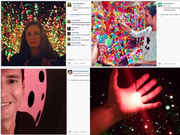 Público de 'Obsessão infinita' compartilha em redes sociais fotos tiradas na exposição (Foto: Reprodução/Instagram)