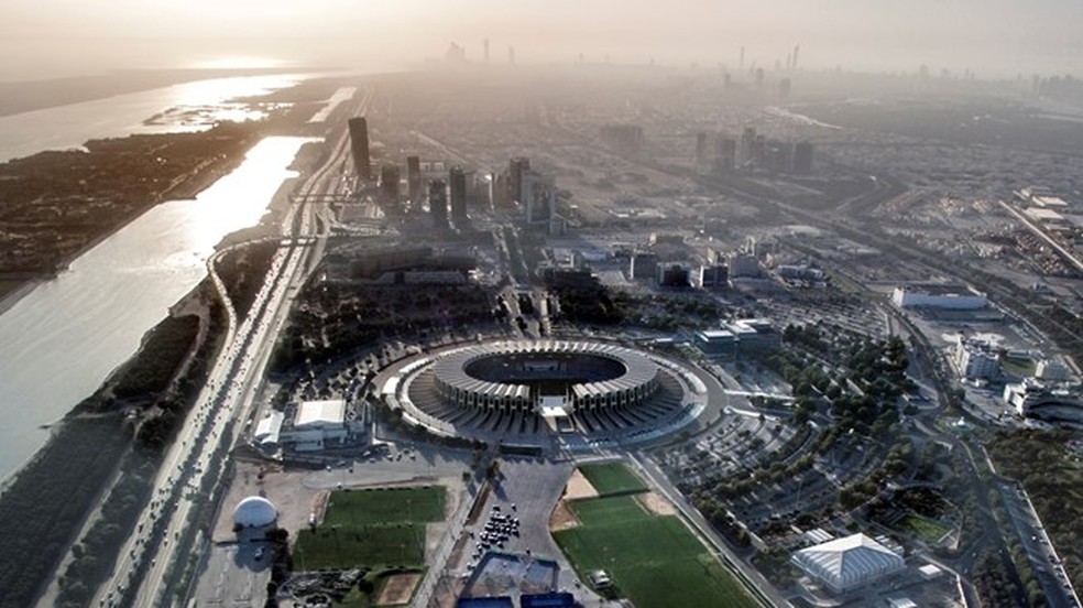 Estádio Zayed Sports City será o palco da final do Mundial de Clubes (Foto: Reprodução/Fifa.com)