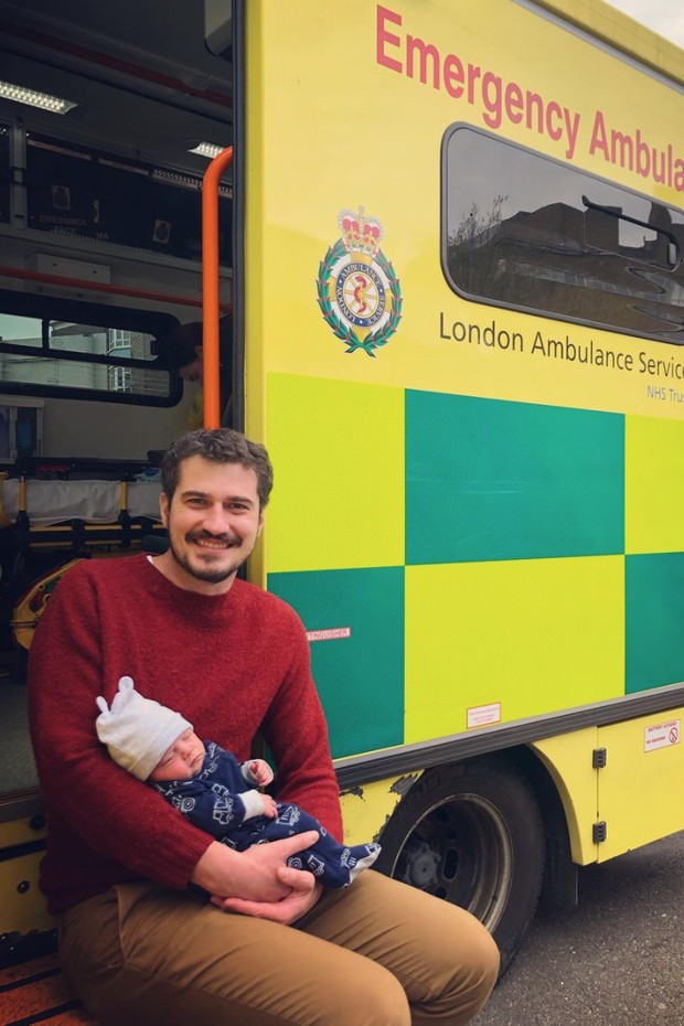 Filho de Pedro Vedova nasce em ambulância (Foto: Reprodução/Instagram)