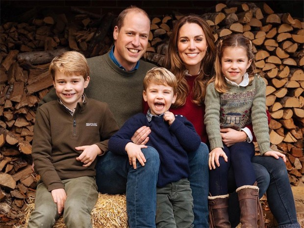 Príncipe William, Kate Midleton e os filhos, George, Louis e Charlotte (Foto: Matt Porteous)