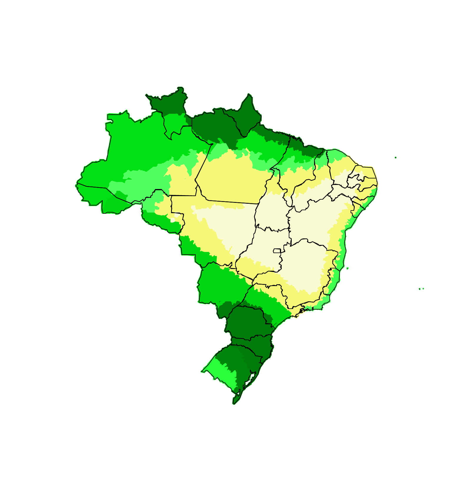 Mapa do Brasil feito pelo Inmet aponta previsão de chuvas fortes no Sul e no extremo norte do país nesta quinta-feira (10/6) (Foto: Inmet)