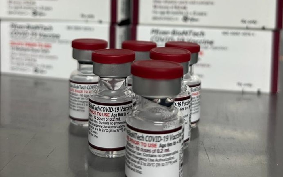 Pfizer Baby, vacina contra a Covid para beb�s a partir de seis meses e crian�as at� 4 anos, come�ou a ser aplicada recentemente no Brasil � Foto: Reprodu��o/Prefeitura de Goi�nia