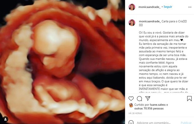 Mãe de Bianca Andrade faz homenagem para o neto, Cris (Foto: Reprodução / Instagram)