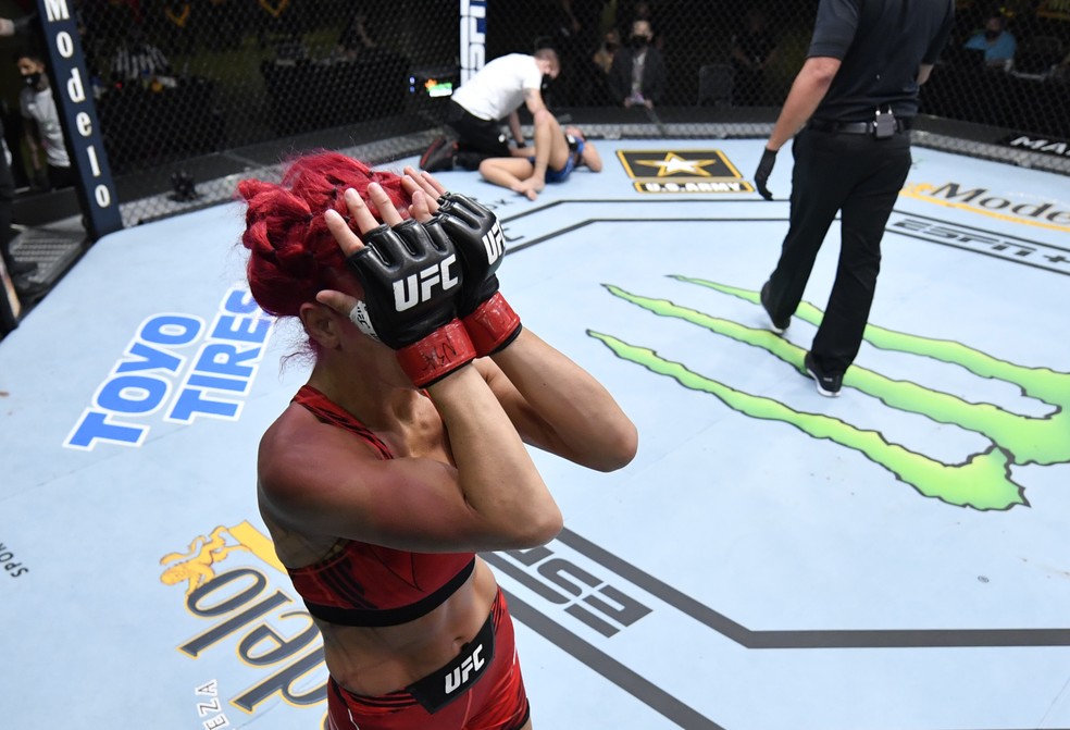 Randa Markos Luana Pinheiro UFC Reyes x Prochazka — Foto: Getty Images