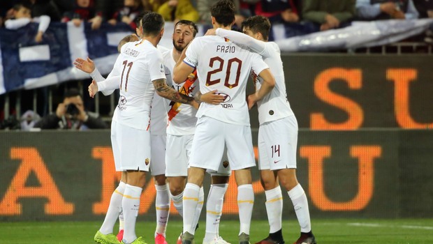 Time da Roma, no campeonato italiano, futebol, esporte, itália (Foto: Getty Images)