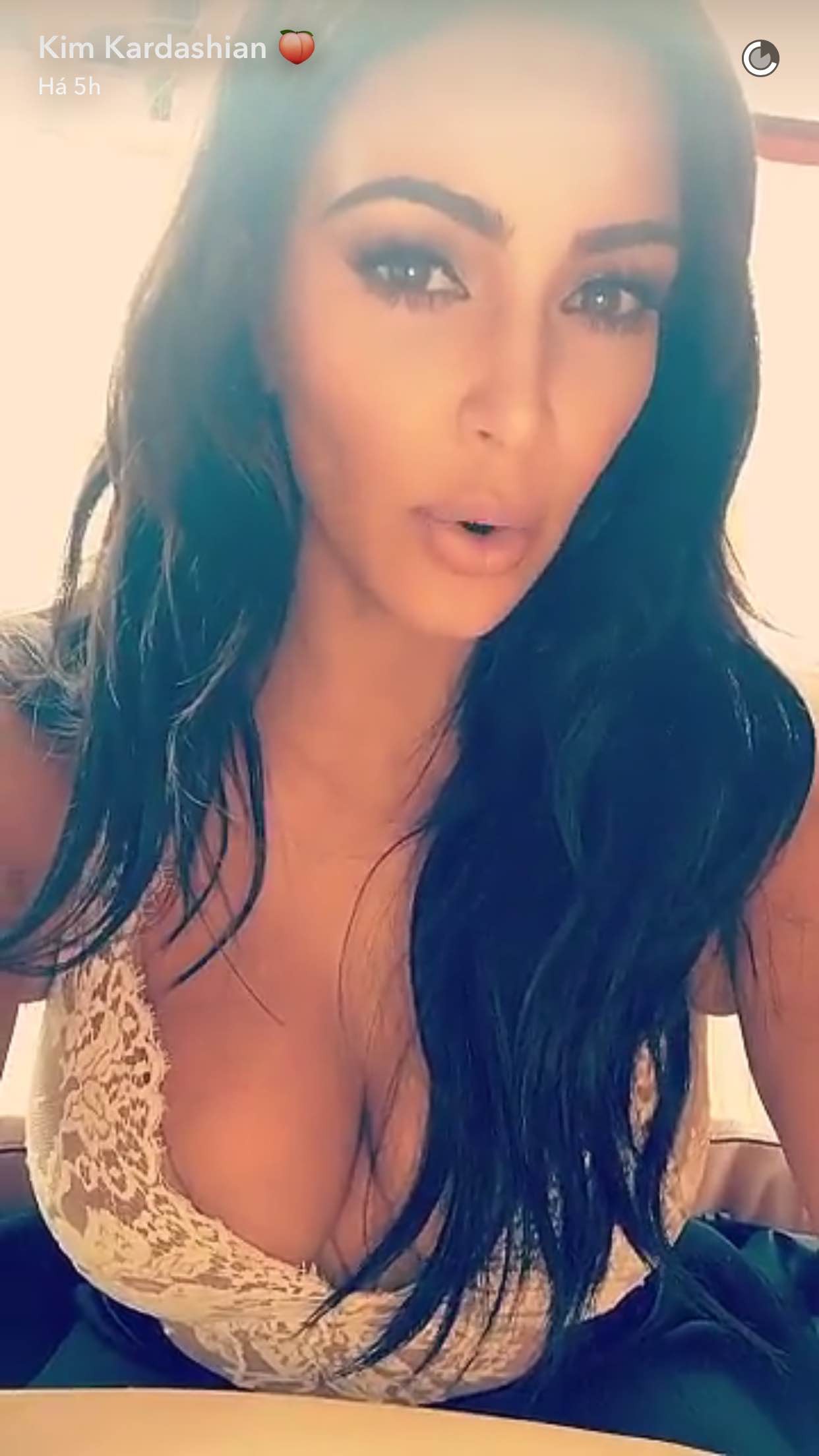 Kim no Snap (Foto: Reprodução/Snapchat)