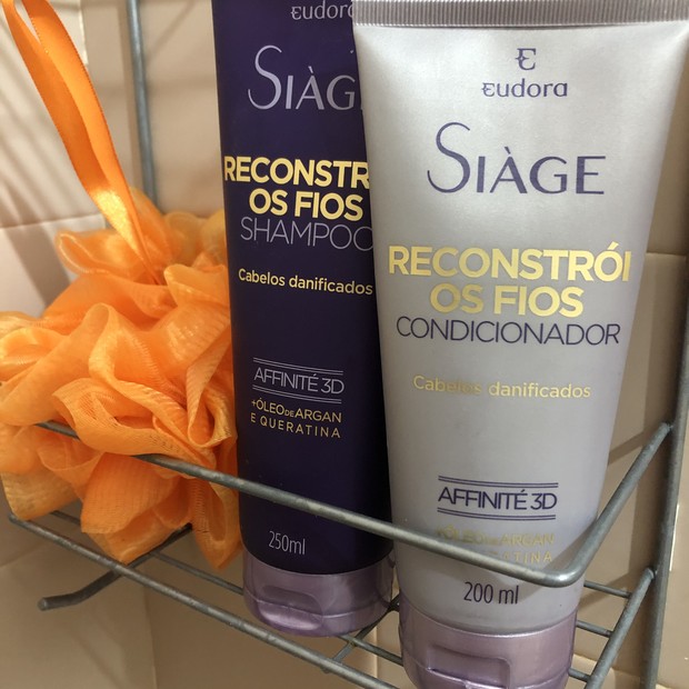Shampoo e Condicionador Siàge Reconstrói os Fios, Eudora (Foto: Acervo pessoal)