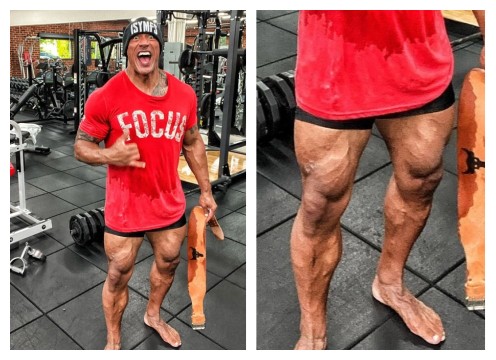 The Rock malha no aniversário de 47 anos e mostra músculos e veias saltadas  - Quem
