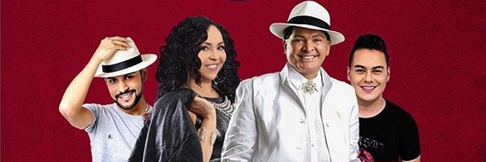 Thulio Milionário, Eliane do Forró, Alcymar Monteiro e Alessandro Maia, atrações do Arraiá dos Pocas — Foto: Divulgação