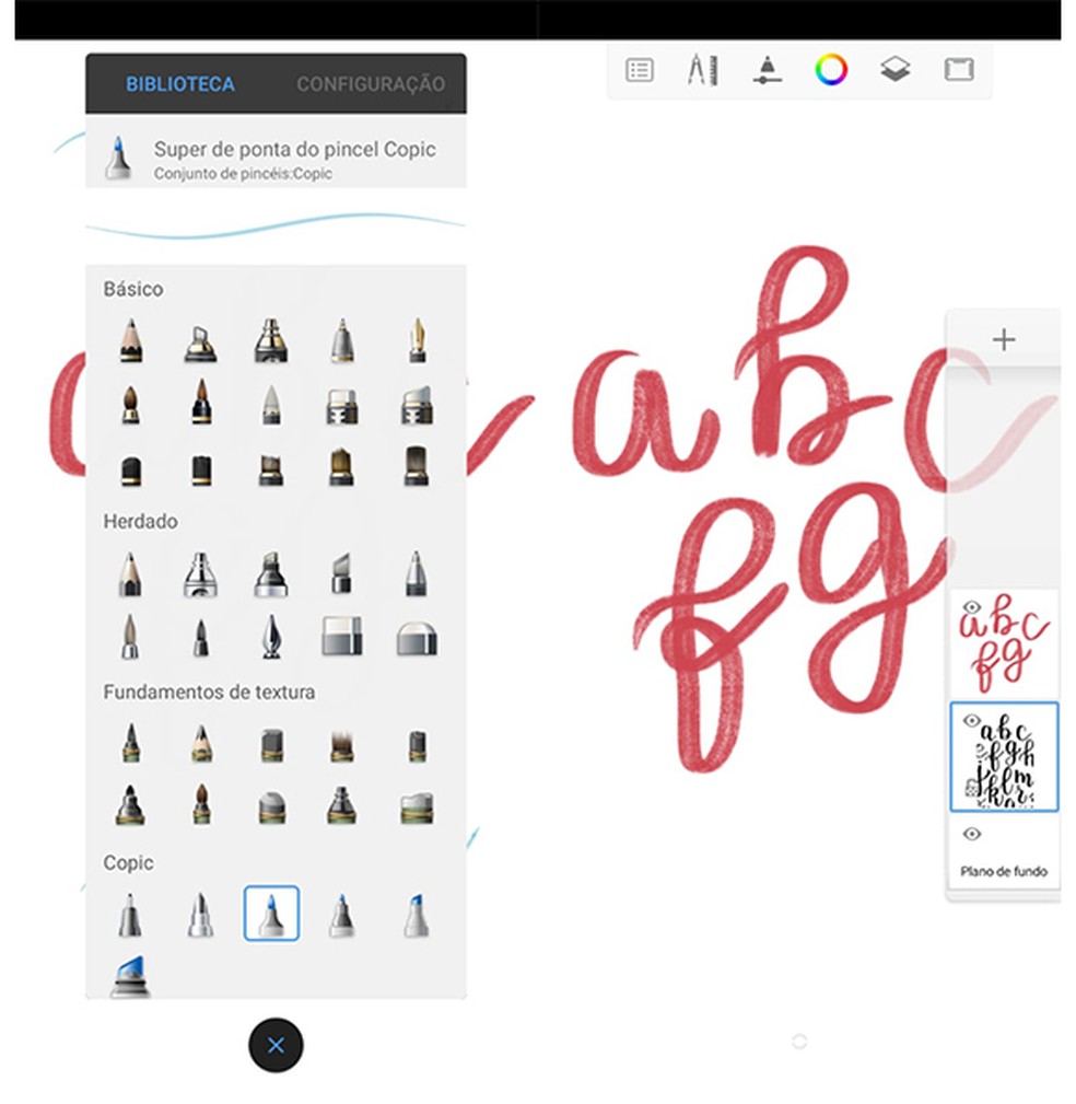 App Autodesk SketchBook é um caderno virtual que otimiza o processo criativo — Foto: Reprodução/Marcela Franco