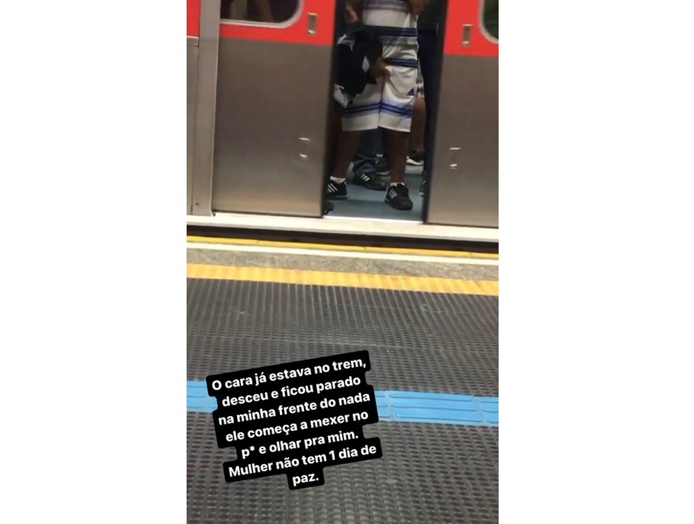Homem importuna sexualmente passageira da CPTM &mdash; Foto: Reprodu&ccedil;&atilde;o/Redes Sociais