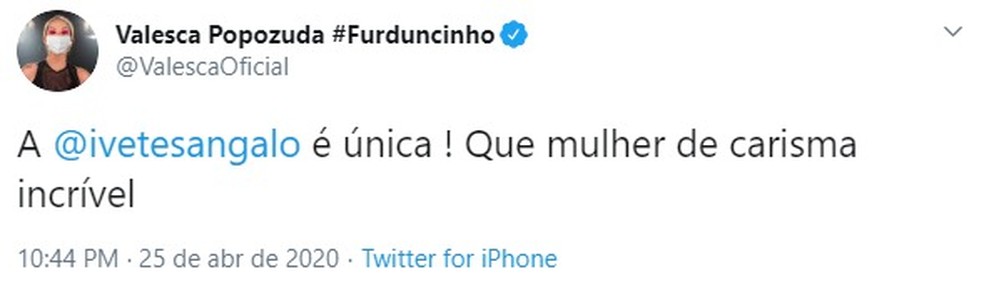 F�s exaltam Ivete nas redes � Foto: Reprodu��o Twitter
