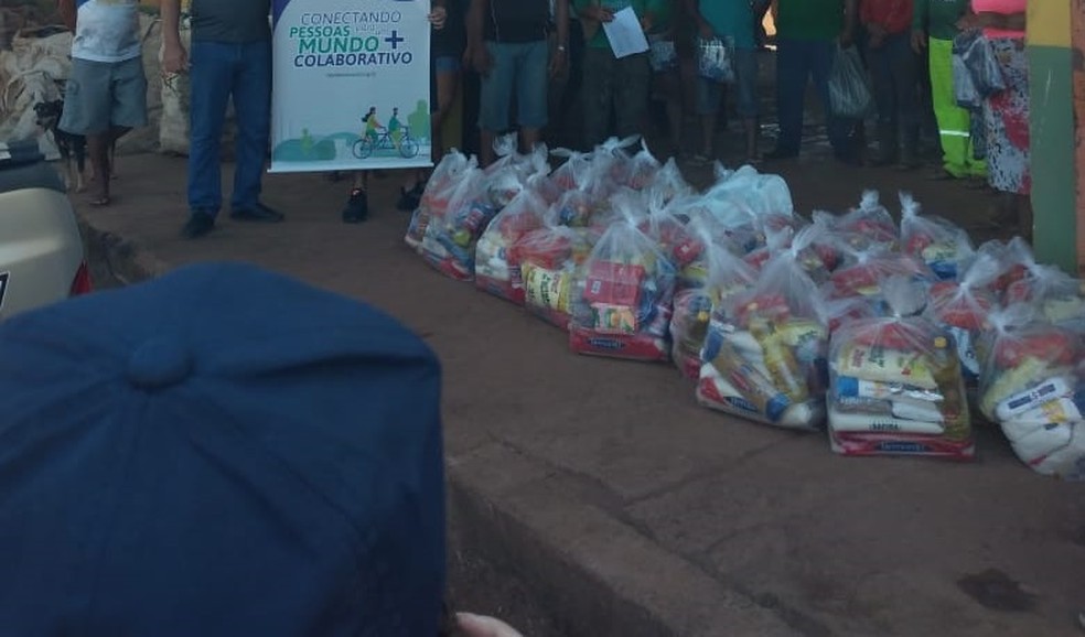 Doações feitas pelo Comitê de Atenção aos Catadores de Porto Velho  — Foto: Rafael Christofoletti/Arquivo pessoal 