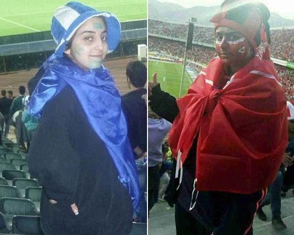 Iranianas são presas por assistir partida de futebol em estádio (Foto: Reprodução Twitter)