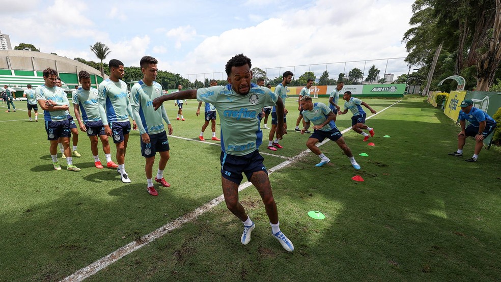 Treino do Palmeiras na Academia de Futebol — Foto: Cesar Greco/Palmeiras