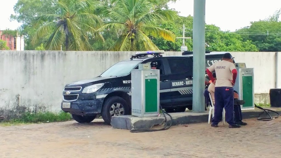 Posto de abastecimento do governo do estado, onde funcionários foram presos por furto de combustíveis (Arquivo) — Foto: Igor Jácome/G1