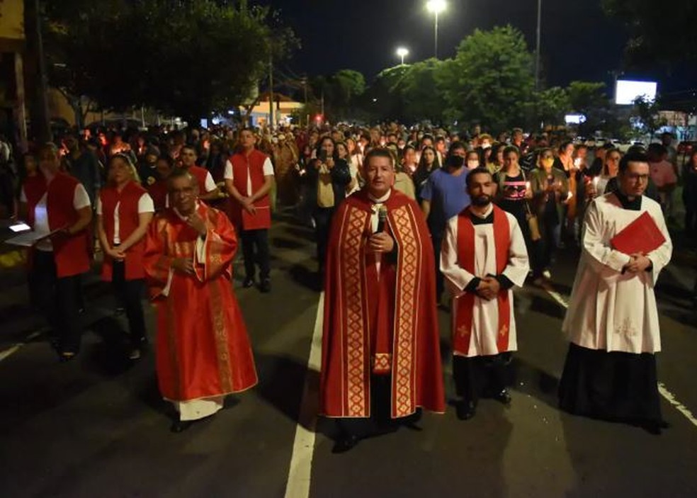 Celebração no Santuário Estadual Nossa Senhora do Perpétuo Socorro. — Foto: Divulgação