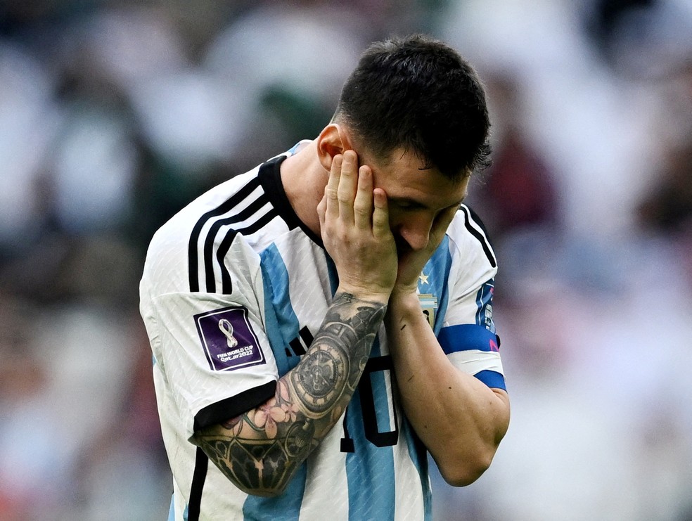 Messi lamenta derrota da Argentina para a Arábia Saudita — Foto: Dylan Martinez/Reuters