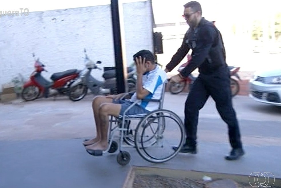 Cadeirante é investigado em operação da Polícia Civil — Foto: Reprodução/TV Anhanguera