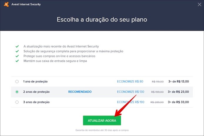 Ativando o Avast Internet Security (Foto: Reprodução/Helito Bijora) Ativando o Avast Internet Security (Foto: Reprodução/Helito Bijora)