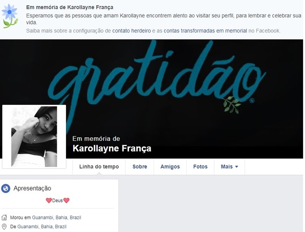 Karollayne França Gonzaga dos Santos foi morta a tiros pelo ex-namorado (Foto: Reprodução / Redes sociais)