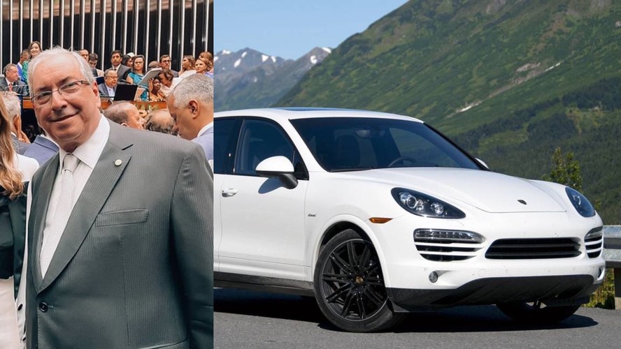 Eduardo Cunha e um Porsche Cayenne 2013, um dos seis modelos de carro do ex-presidente da Câmara,