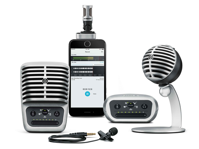 Linha MOTIV tem de microfone de lapela à dispositivo para captação de áudio de alta qualidade (Foto: Divulgação/Shure)