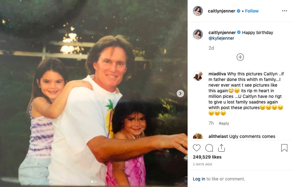 O post substituto de parabéns de Caitlyn Jenner após a gafe (Foto: Instagram)