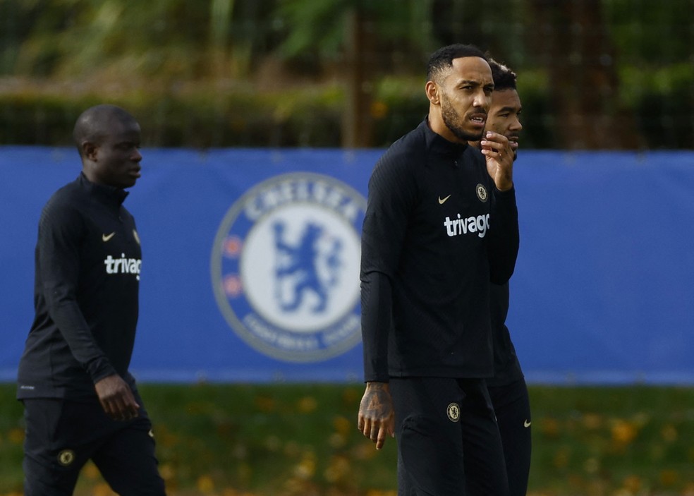 Chelsea, de Aubameyang, ainda busca primeira vitória na Champions — Foto: Andrew Boyers/Reuters