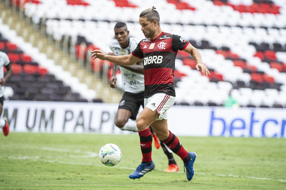 Diego na partida do Flamengo contra o Ceará — Foto: Alexandre Vidal/Flamengo