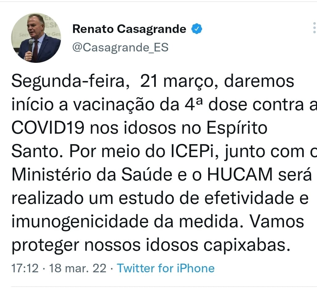 Pessoas com mais de 60 anos começam a receber 4ª dose da vacina contra Covid-19 na próxima semana