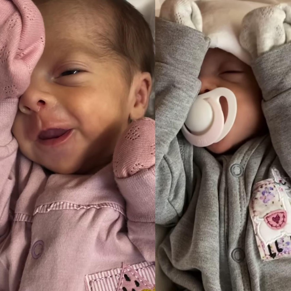 Gêmeas de Marcella Fogaça e Joaquim Lopes  — Foto: Reprodução/Instagram