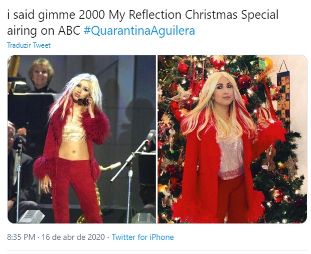 Fã copia look de Christina Aguilera (Foto: Divulgação)