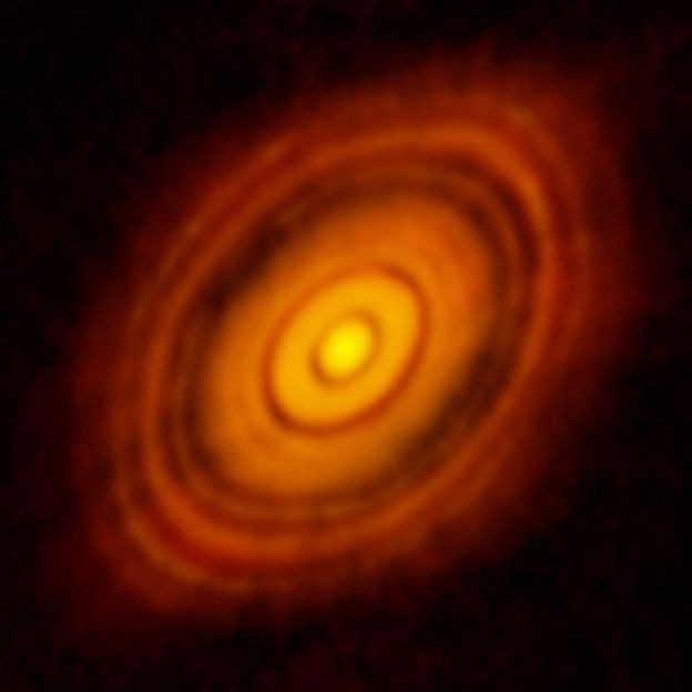 Os discos detectados pelo telescópio ALMA podem ser a explicação para a Grande Brecha (Foto: ALMA, ESO/NAOJ/NRAO)