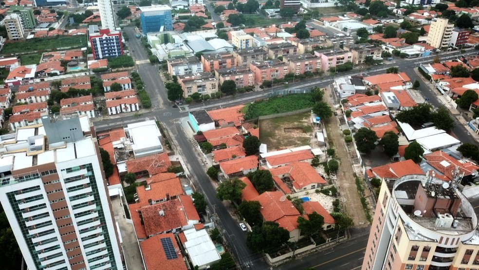 Vista área do bairro Jockey Club, na Zona Leste de Teresina, durante o isolamento social — Foto: Hamlet Gonçalves/ Arquivo Pessoal