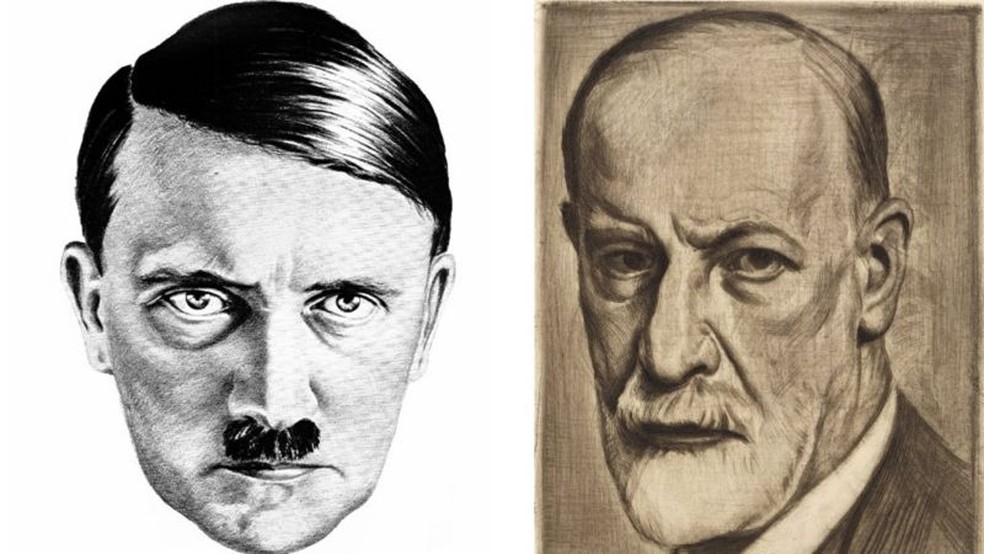 Hitler e Freud. — Foto: Getty Images/Via BBC