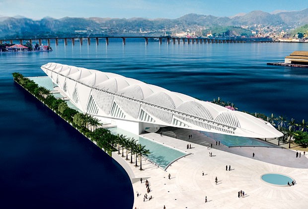 O projeto do Museu do Amanhã, que deve promover no Rio um impacto parecido ao que prédios como o Guggenheim de Bilbao ou a Ópera de Sidney (Foto: Divulgação)