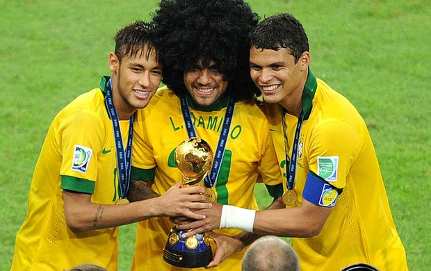 neymar thiago silva daniel alves brasil copa das confederações (Foto: Alexandre Durão / Globoesporte.com)
