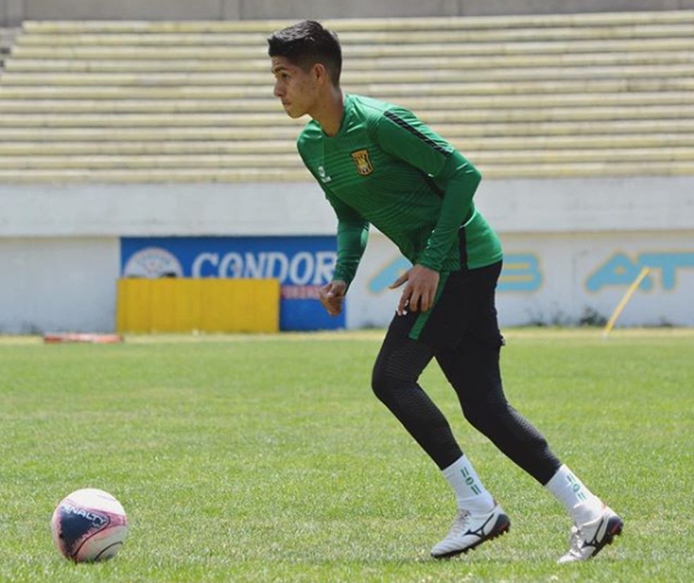 Ramiro Vaca em treino da seleção boliviana sub-20 — Foto: Reprodução/Instagram