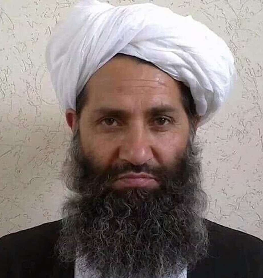 Mulá Haibatullah Akhundzada, líder do Talibã, em foto de 2016