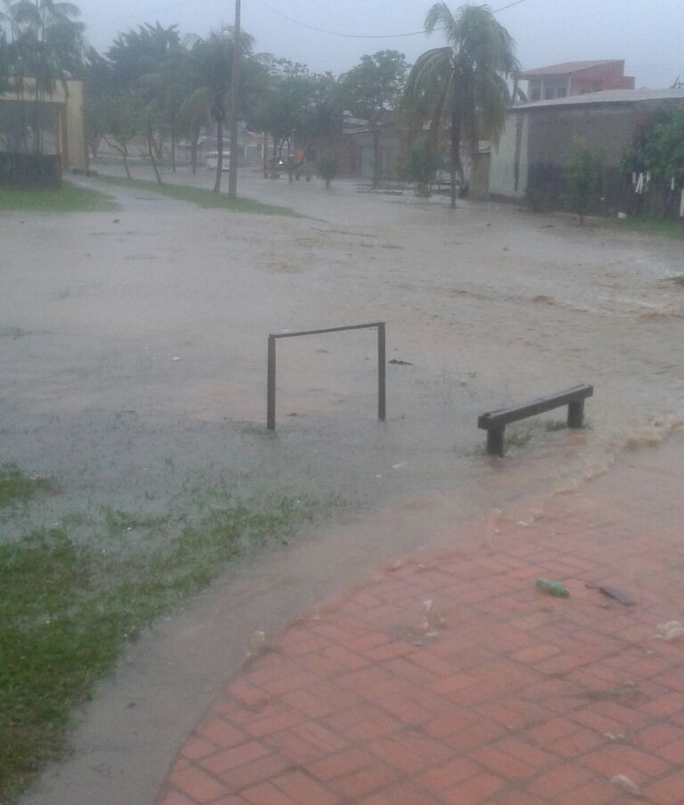 Parque da Maternidade também foi tomado pelas águas (Foto: Arquivo Pessoal )